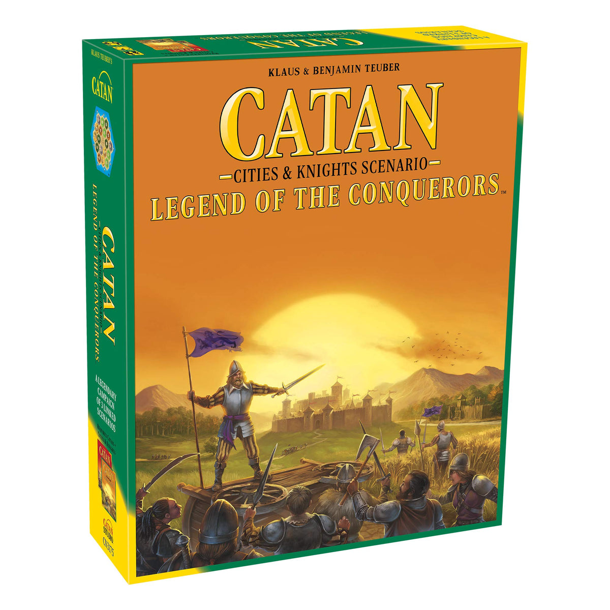 CATAN Legend of The Conquerors Scenario Expansion  Defend Catan from a Fierce Invasion! Strategy Game, Family Game for Kids & Adults, Ages 14+, 34 P