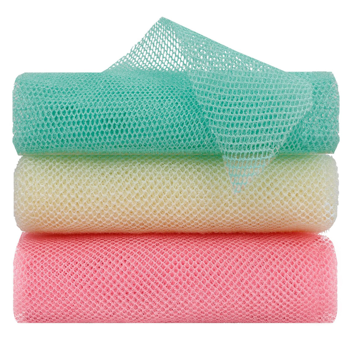 FARMOGA African Bath Sponge African Net Long Net Bath Sponge African Exfoliating Net African Wash Net Shower Body Scrubber Back Scrubber Skin Smoother