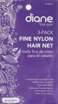 Diane Nylon Net French Elastic, Grey, 3 Count