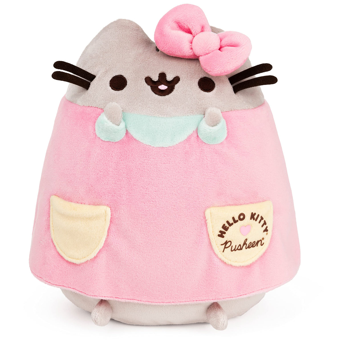 GUND Hello Kitty x Pusheen The Cat Stuffed Animal, Sanrio Pusheen Costume Plush, 9.5