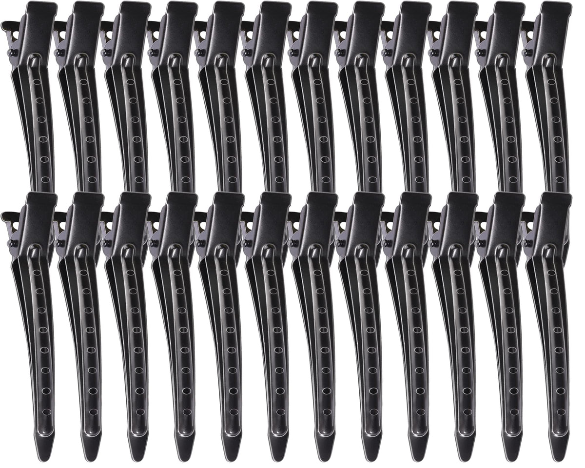 YGDZ Duck Billed Clips, 30pcs 3.5 inch Metal Alligator Hair Clips with Holes, Hair Clips for Styling Sectioning, Hair Coloring, Pin Curl Clips for Hai
