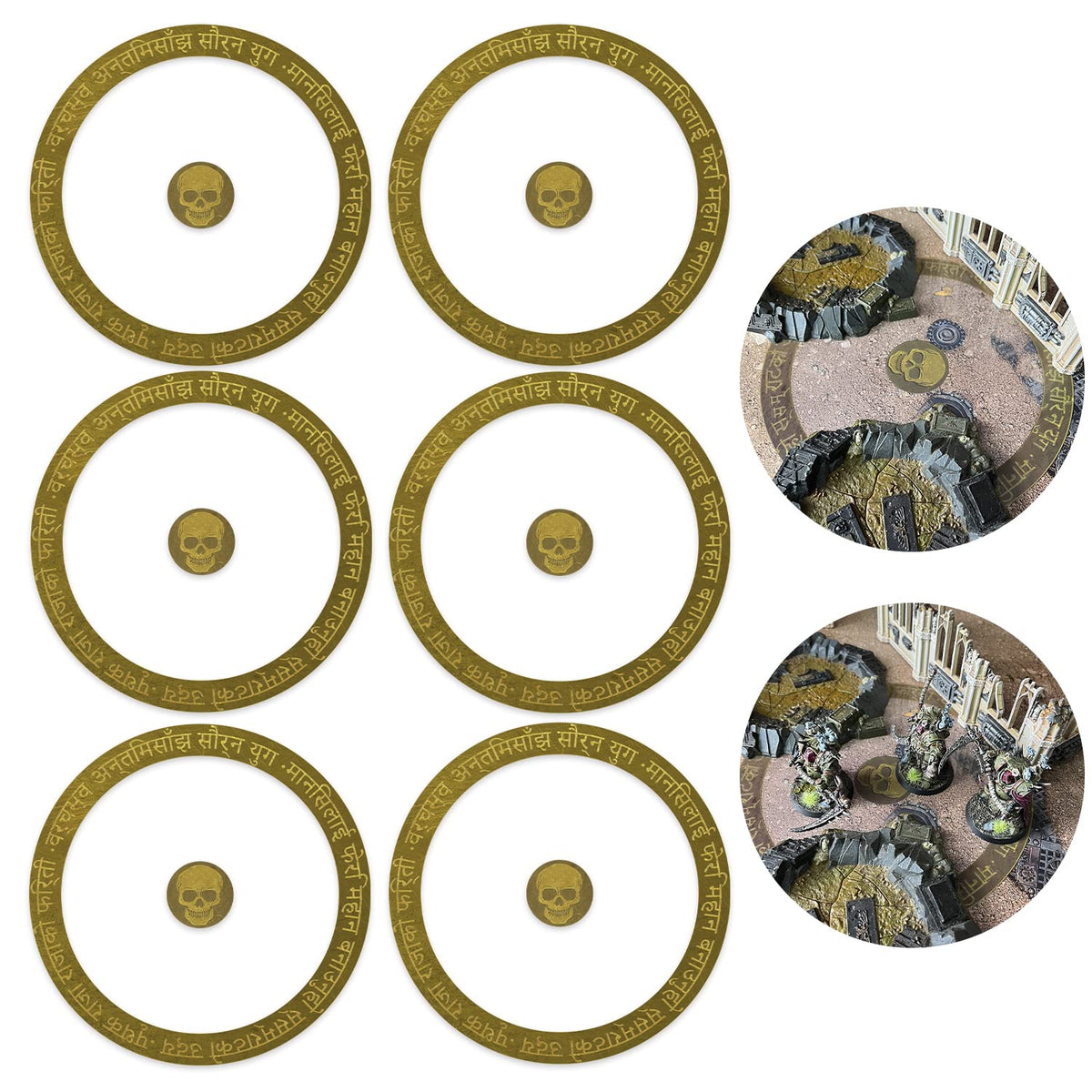 Jucoci Objective Point Markers 6PCS Set Objective Marker Compatible with WH40k Wargame (Miniature Not Included)