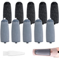 10 Pack Replacement Roller Refills Compatible with Finishing Touch Flawless Pedi Electric Tool File Include a Cleaning Brush (5 Coarse & 5 Fine Roller