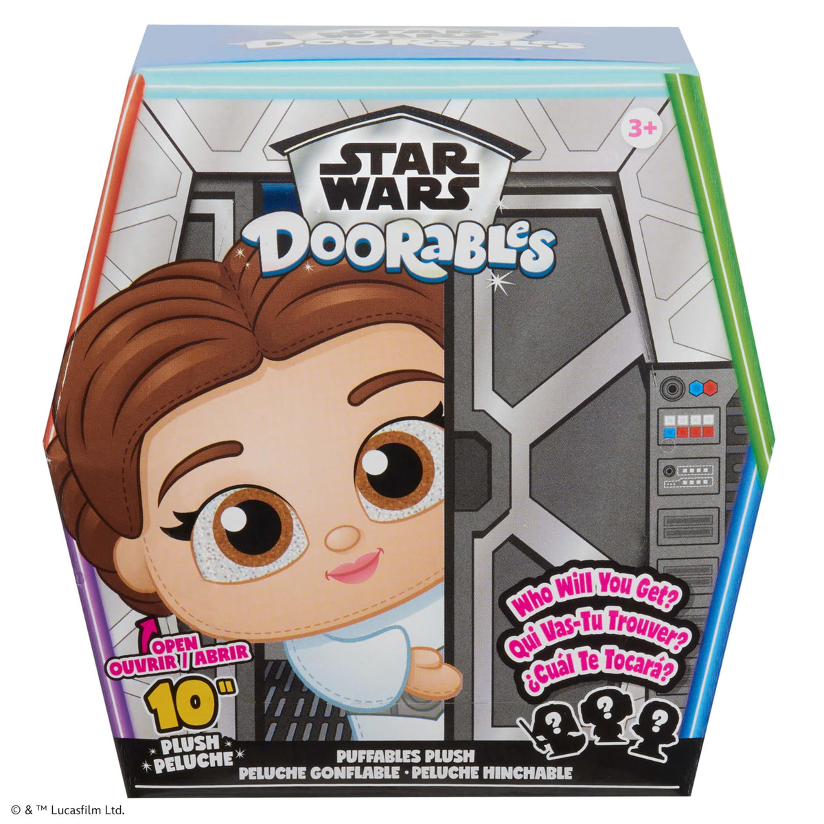 Just Play Star Wars Doorables Puffables Plush  Star Wars: A New Hope, 10inch Collectible Plush Featuring Glitter Eyes, Styles May Vary, Kids Toys fo