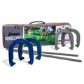 Franklin Sports Horseshoes Set  Metal Horseshoe Game Set for Adults + Kids  Official Weight Steel Horseshoes  Beach + Lawn Horseshoes  Family Set