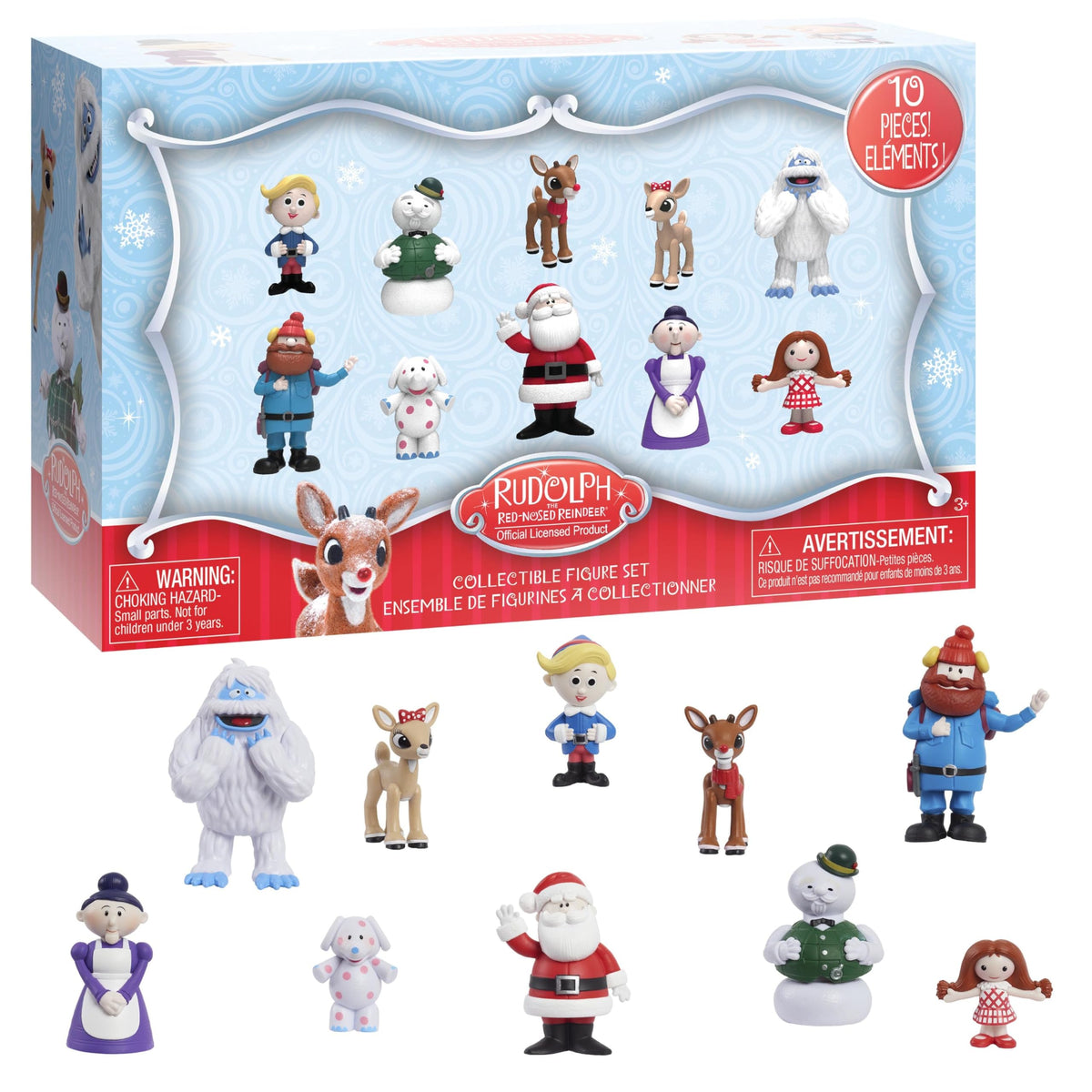 Just Play Rudolph the RedNosed Reindeer Figure Set, 10Piece Figure Set, Kids Toys for Ages 3 Up