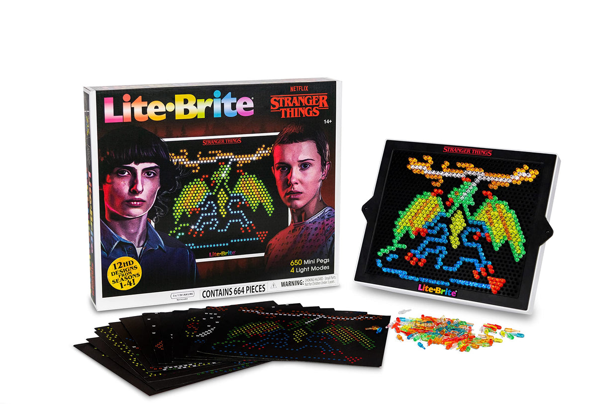 Lite Brite Stranger Things Special Edition  Best of 4 Seasons  Featuring Icons & Themes from The Netflix Series Includes High Definition Grid, 12 HD