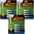 4 Yards More Golf Tee (3 1/4inch) 3 Pack (12 Tees)