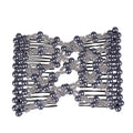 LOVEF Easy Combs Stretchable Double Combs  exquisite Pearl beaded Magic hairpin comb Hair Accessories for women (Grey)
