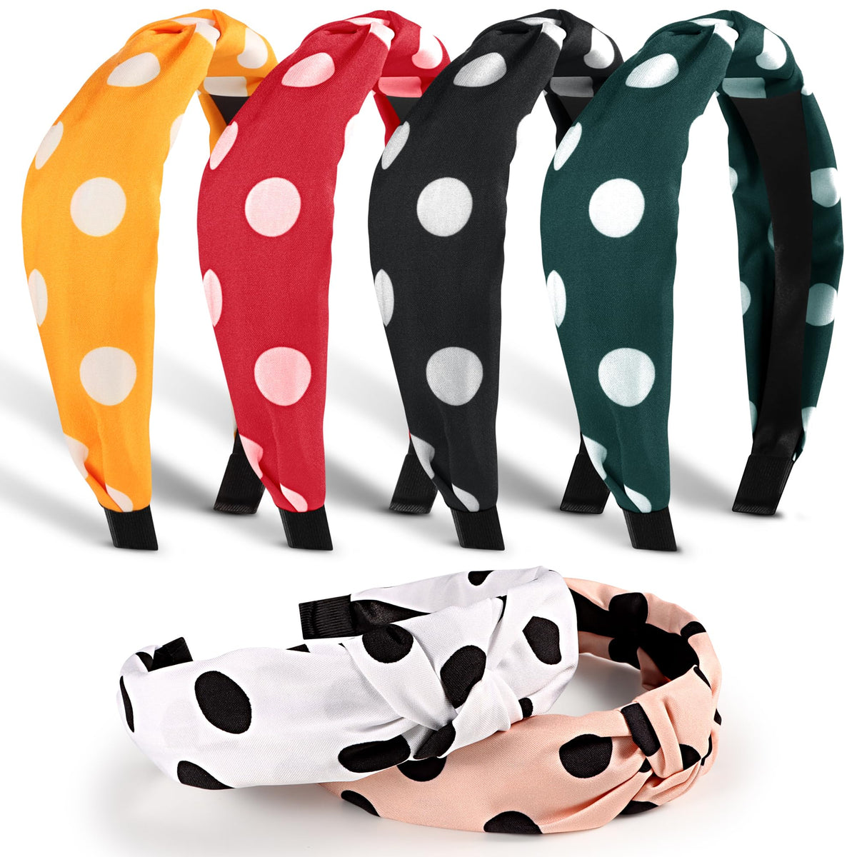 DiyJibb Headbands for Women Girls  6PCS Stylish Top Knotted Headbands  Knotted Headband For Women  Head Bands Wide Hairband Hair Accessories