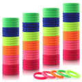 100PCS 2 Inches Fluorescent Hair Ties for Women Girls, Sublaga Seamless Thick Fluorescent Hair Band, Elastic Hair Ties No Damage Ponytail Holder (Fluo