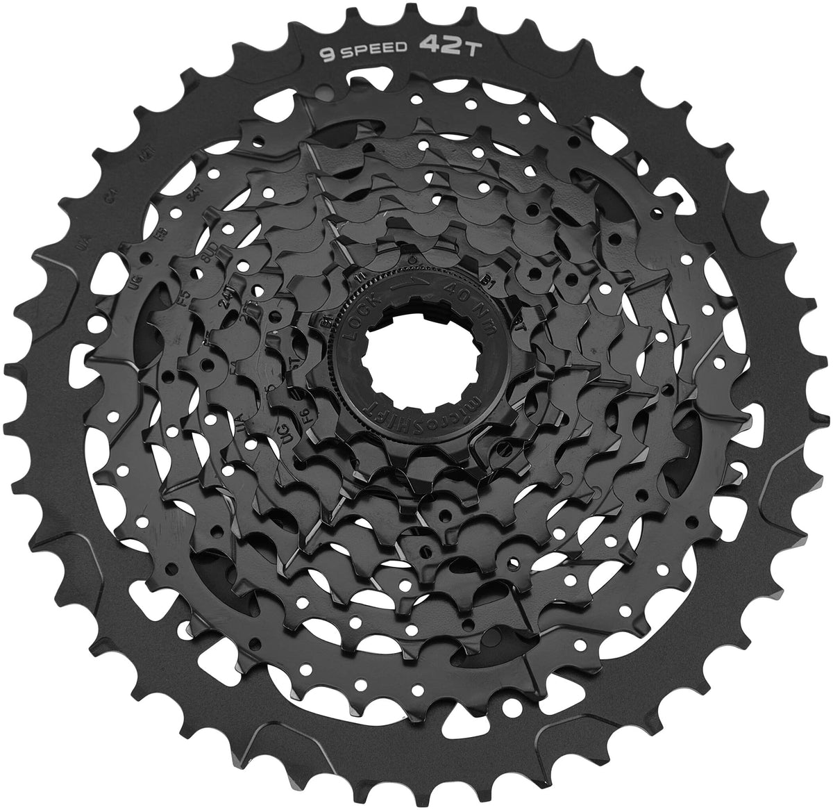 MICROSHIFT ADVENT CASSETTE 1142T 9SPEED BLACK ED COATED