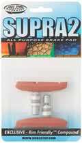 KoolStop Supra 2, Linear Pull Pads, Threaded Posts, Salmon, Pair
