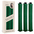 Heatless Hair Curler Rods for Overnight Satin Flexi Curls, Jumbo NoHeat Sleeping Styling Tools for All Hair Types  3pcs Green