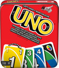Mattel Games UNO Card Game for Family Night with Cards Specially Designed for Left Handed Players in Collectible Tin Box