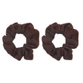 Set of 2 Solid Scrunchies (Brown)
