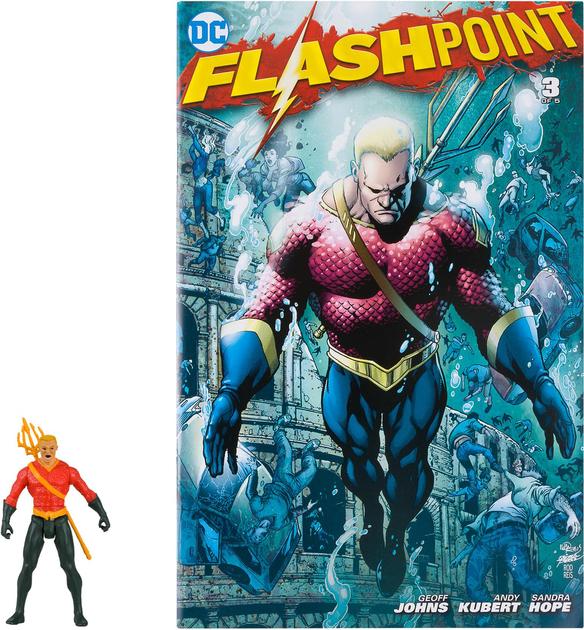 McFarlane Toys  DC Direct Page Punchers Aquaman 3in Figure with Flashpoint Comic