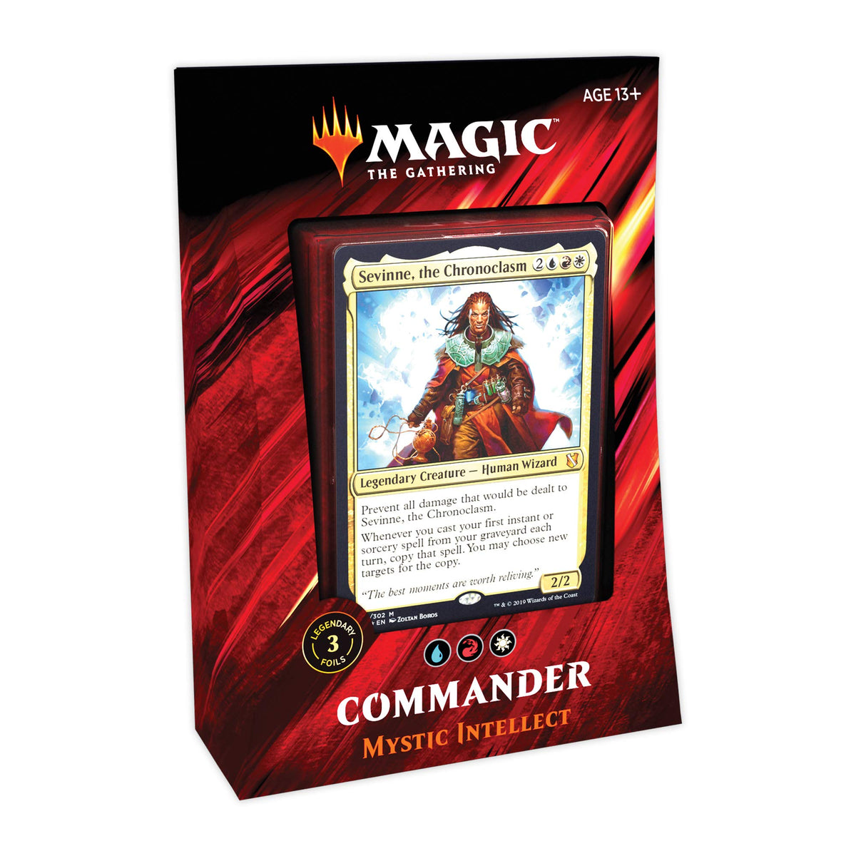 Magic: The Gathering Commander 2019 Mystic Intellect Deck | 100Card ReadytoPlay Deck | 3 Foil Commanders | Factory Sealed