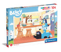 Clementoni 27169 Bluey Supercolor Bluey104 PiecesJigsaw Puzzle for Kids Age 6Made in Italy, MultiColoured