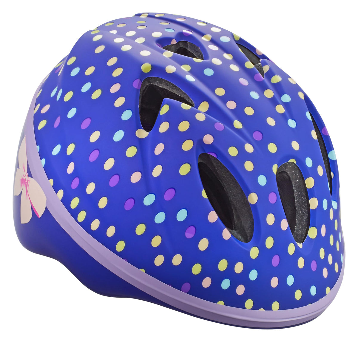 Schwinn Classic Infant Bike Helmet, Dial Fit Adjustment, Kids Age 0  3 Year Olds, Girls and Boys Suggested Fit 44  50 cm, Purple Polkadots