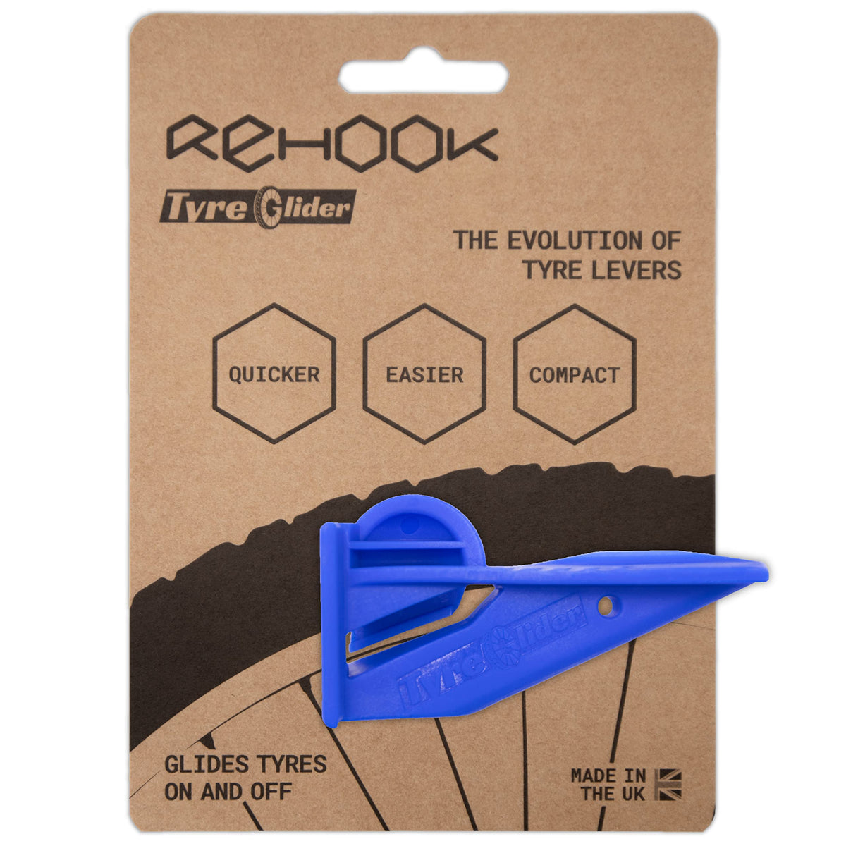 Rehook Tyre Glider  A Strong Portable Bicycle Tyre replacement and Bike Tire Remover Tool  No more Tyre Levers or Tyre Changing Spoons to Repair You