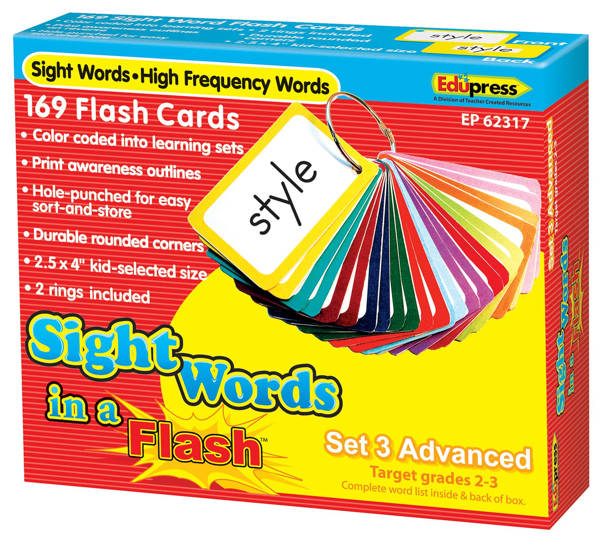 Edupress Sight Words in a Flash Card Set Grades 23 (EP62317)