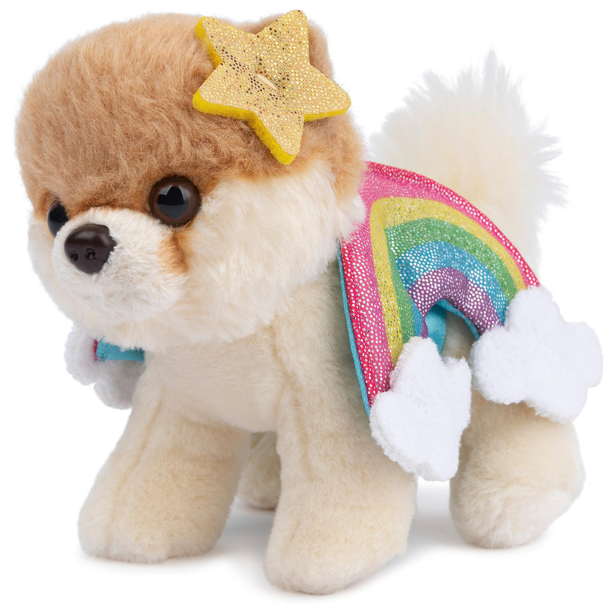 GUND Boo, The Worlds Cutest Dog Rainbow Plush Pomeranian, Dog Stuffed Animal for Ages 1 and Up, Spring Decor, 5