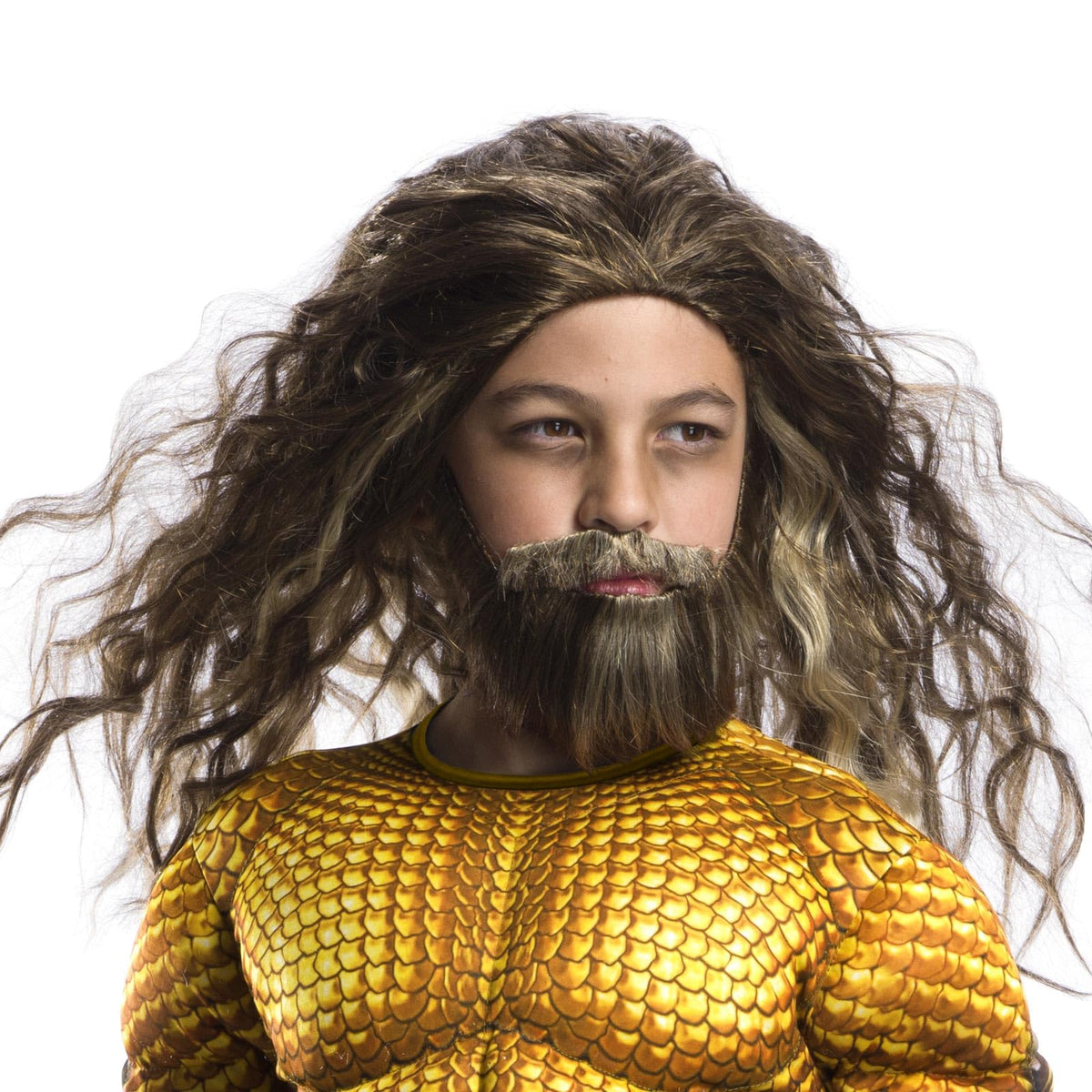 Rubies Costume Boys Justice League Aquaman Beard & Wig Costume, One Size