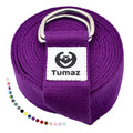 Tumaz Yoga Strap/Stretch Bands [15+ Colors, 6/8/10 Feet Options] with Extra Safe Adjustable DRing Buckle, Durable and Comfy Delicate Texture  Best f