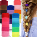 CLLOT 100PCS Hair Ties for Women,No Crease Elastic Hair Ties,4cm in Diameter Seamless Nylon Hair Bands Normal Ponytail Holders Hair Ties for Girls T