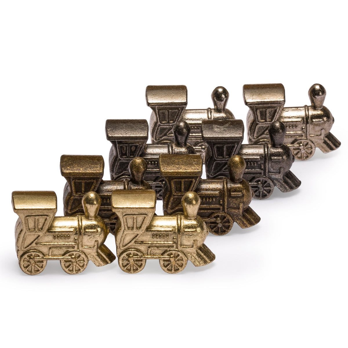 Yellow Mountain Imports Metal DieCast Mexican Train Domino Train Markers  Set of 8