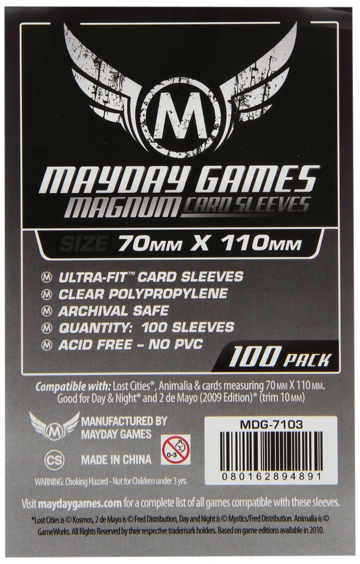Lost Cities Card Sleeves (70x110mm)  100 Standard