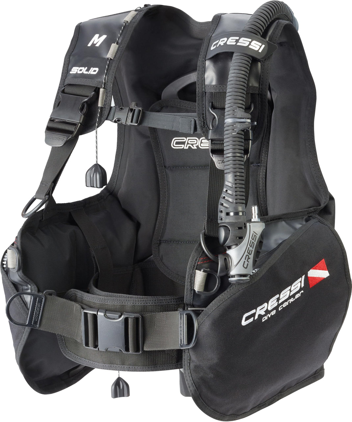 Cressi Solid JacketStyle BCDs, Black/Red, M