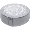 Florensi Zafu Meditation Cushion  Large, Round Velvet, Ocean Abyss, BuckwheatFilled Floor Pillow for Sitting, Mandala Velvet Yoga Bolster Pillow, Ma