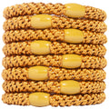 L. Erickson Grab & Go Pony  Gold Yellow  8 Pack Ponytail Holder Hair Ties