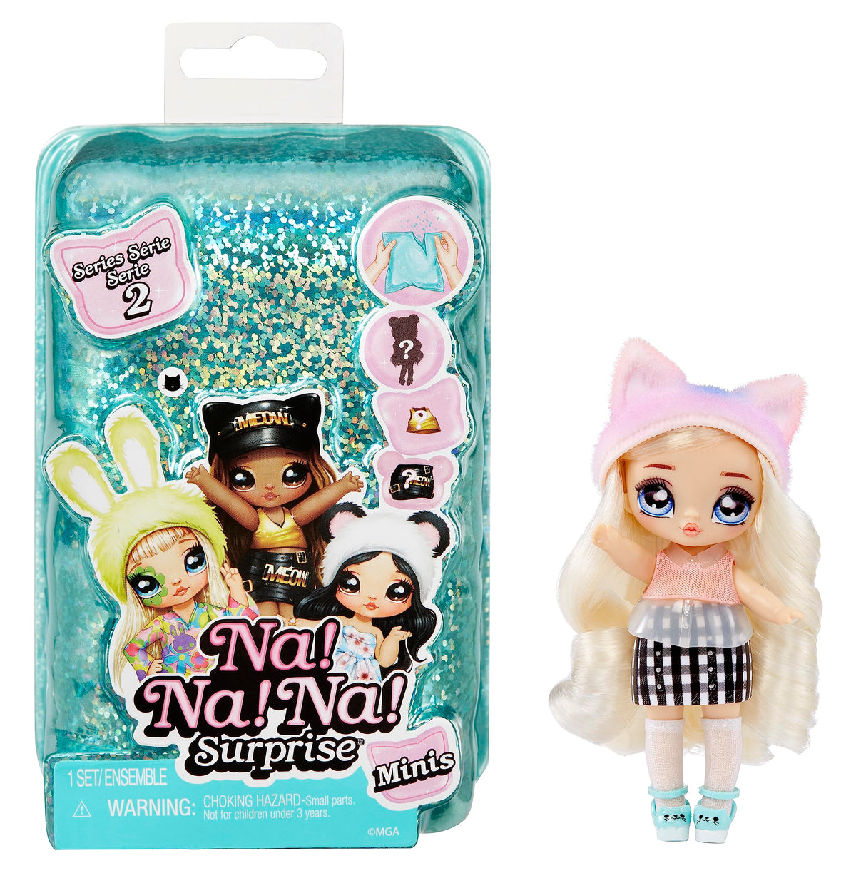 Na Na Na Surprise Minis Series 24inch Fashion Doll  Mystery Packaging with Confetti Surprise, Includes Doll, Outfit, Shoes, Poseable, Great Toy Gift fo