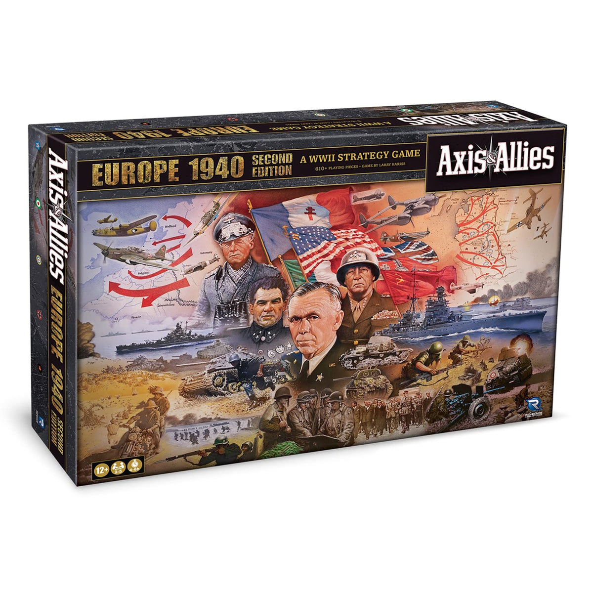 Renegade Game Studios Axis & Allies: 1940 Europe Second Edition WWII War Miniatures Strategy Board Game, Renegade, Age 12+, 25 Players, 6Hr