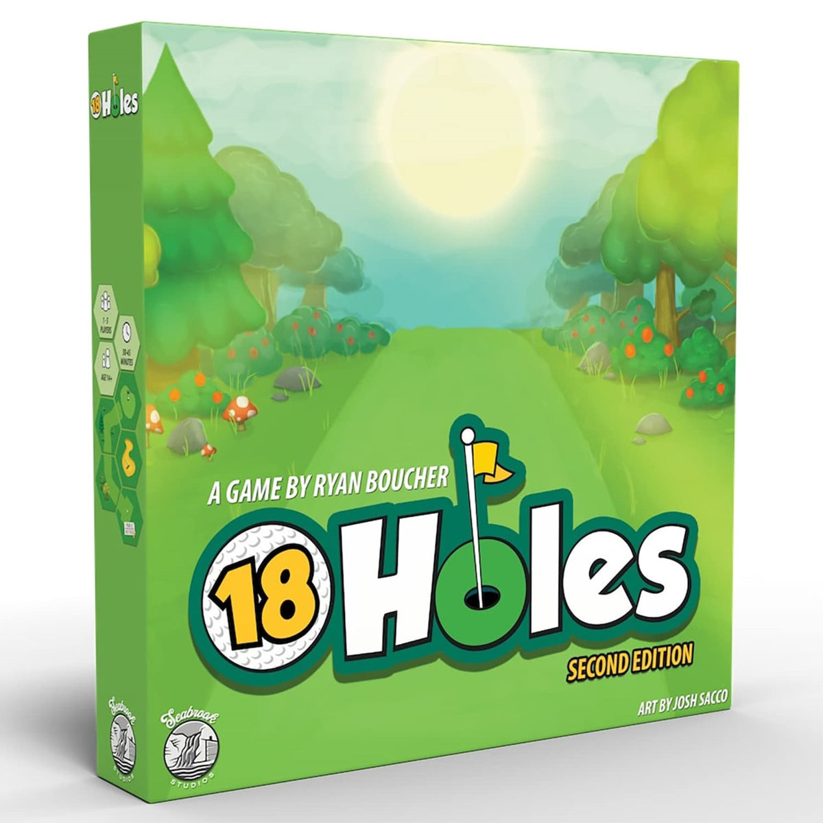 Seabrook Studios 18 Holes: Second Edition Base Game  Compete to Create A Golf Course, Seabrook Studios, Ages 14+, 15 Players , Green